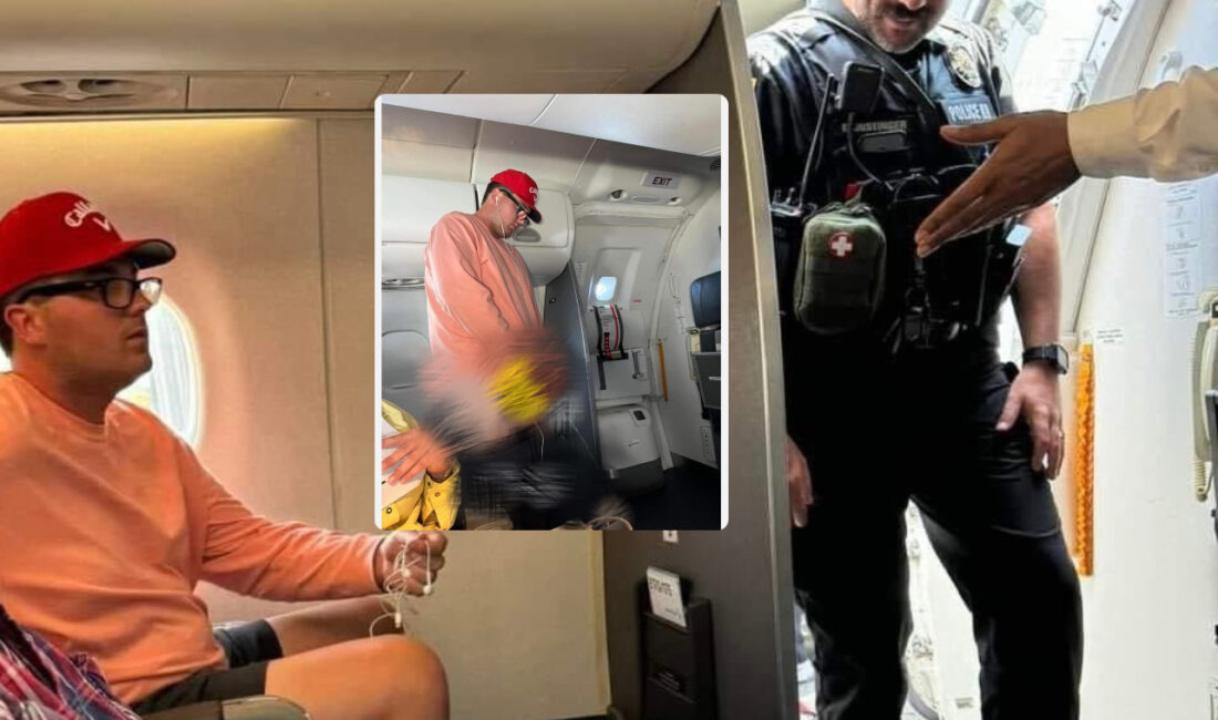 Amerikan uçağında skandal! American Eagle yolcu uçağı, sorunlu bir yolcunun uçağın koridoruna tuvaletini