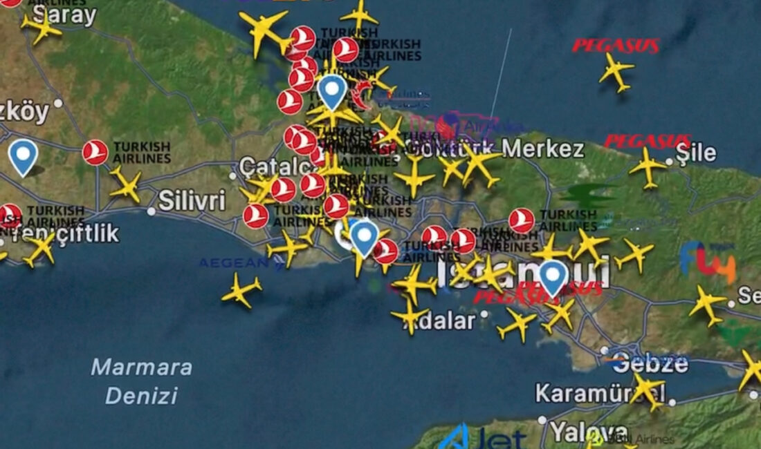 İstanbul’da yarın beklenen elverişsiz hava şartları nediyle Sabiha Gökçen Havalimanı’ndaki