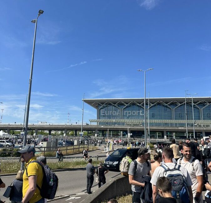 2024 Olimpiyatlarının açılış gününde Fransa ve İsviçre'nin ortak kullandığı Basel-Mulhouse