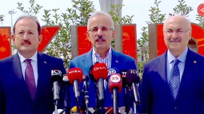 Ulaştırma ve Altyapı Bakanı Abdulkadir Uraloğlu, Çukurova Uluslararası Havalimanı'nda açıklamalarda
