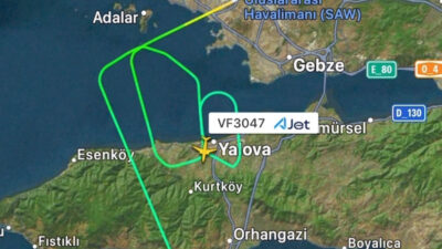AJet Havayolları’nın Antalya- İstanbul Sabiha Gökçen Havalimanı’na uçuş yapan VF3047