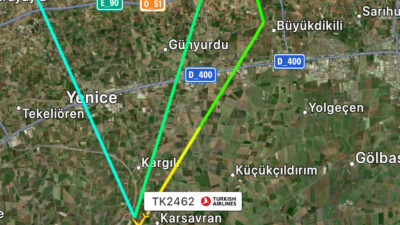Çukurova Havalimanı’na ilk inen tarifeli uçak THY’nin TK 2462 sefer