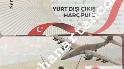 İşte 500 liralık yeni yurt dışı çıkış harç pulun ön
