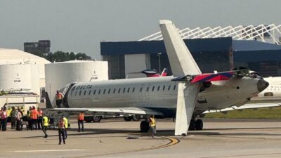 ABD'de Atlanta Havalimanı'nda Delta Hava Yolları'na ait A350 tipi uçak,