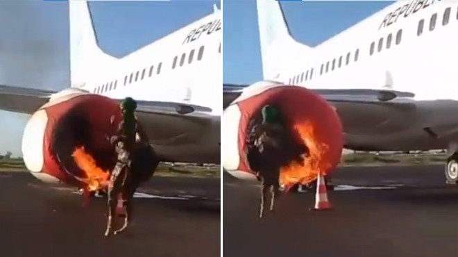 Mali'de aşırılık yanlısı silahlı gruplar başkent Bomako'da askeri havaalanında bulunan