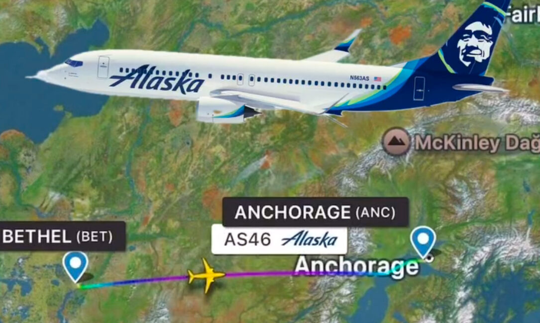 ABD’nin Alaska eyaletinde Bethel- Anchorage seferini yapan Boeing 737-800 tipi