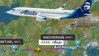 ABD’nin Alaska eyaletinde Bethel- Anchorage seferini yapan Boeing 737-800 tipi