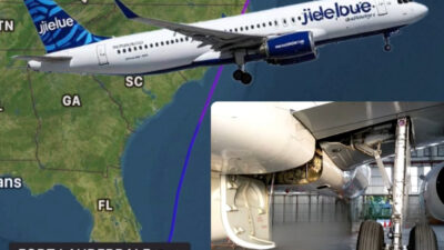 Amerikan JetBlue Airways’in Airbus 320 tipi uçağın iniş takımları yuvasında