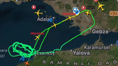 İstanbul’da etkili olan  sis görüş mesafesinin düşürünce Sabiha Gökçen