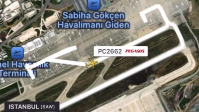 Pegasus Havayolları’nın bugün sabah saatlerindeki PC2662 sefer sayılı uçağı, İstanbul
