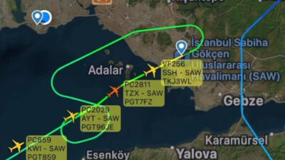 İstanbul Sabiha Gökçen Havalimanı’na sabah saatlerinde inecek olan 4 uçak,
