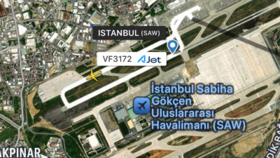Ajet’in Kayseri’ye gidecek uçağı kalkış için pistte bulunduğu sırada arıza