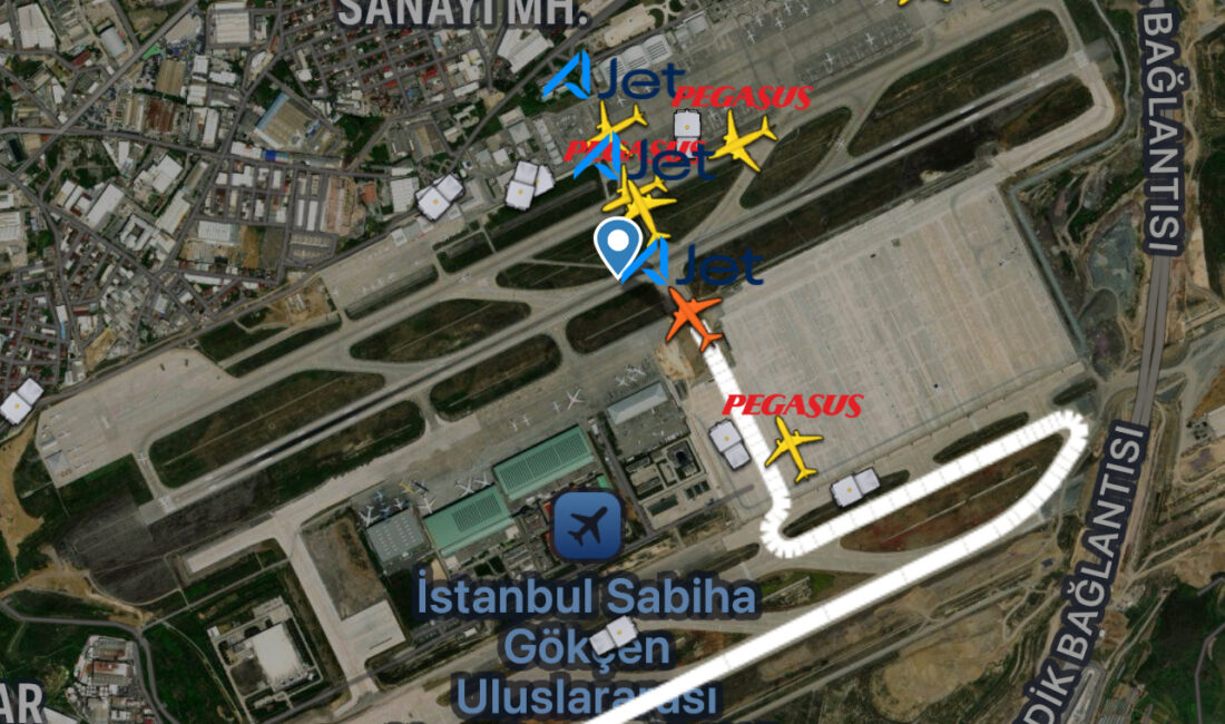 Sabiha Gökçen’de apronda bazı taksi yolları ve noktalar uçak trafiğine
