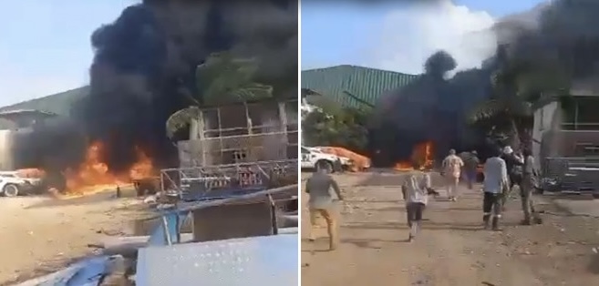 Somali'nin başkenti Mogadişu'da bir Uganda askeri helikopteri sert inişin ardından