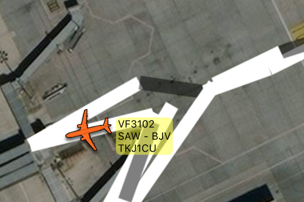 AJet’in bugün saat 01:05’deki İstanbul Sabiha Gökçen Bodrum uçuşunu yapacak