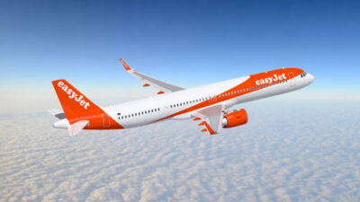 easyJet’e ait Dalaman’dan Edinburgh’a giden Airbus 320 tipi yolcu uçağı,