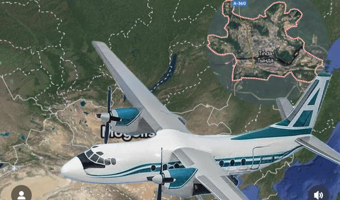 Rusya'nın Amur Bölgesi'nde, Blagoveşçensk-Tynda yapan Angara Airlines'a ait AN-24 tipi