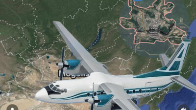 Rusya'nın Amur Bölgesi'nde, Blagoveşçensk-Tynda yapan Angara Airlines'a ait AN-24 tipi