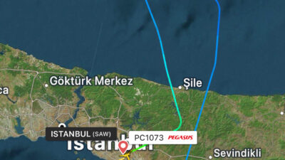 Pegasus’un bugün saat 13:02’de Sabiha Gökçen’den Kopenhag’a havalanan PC1073 sefer