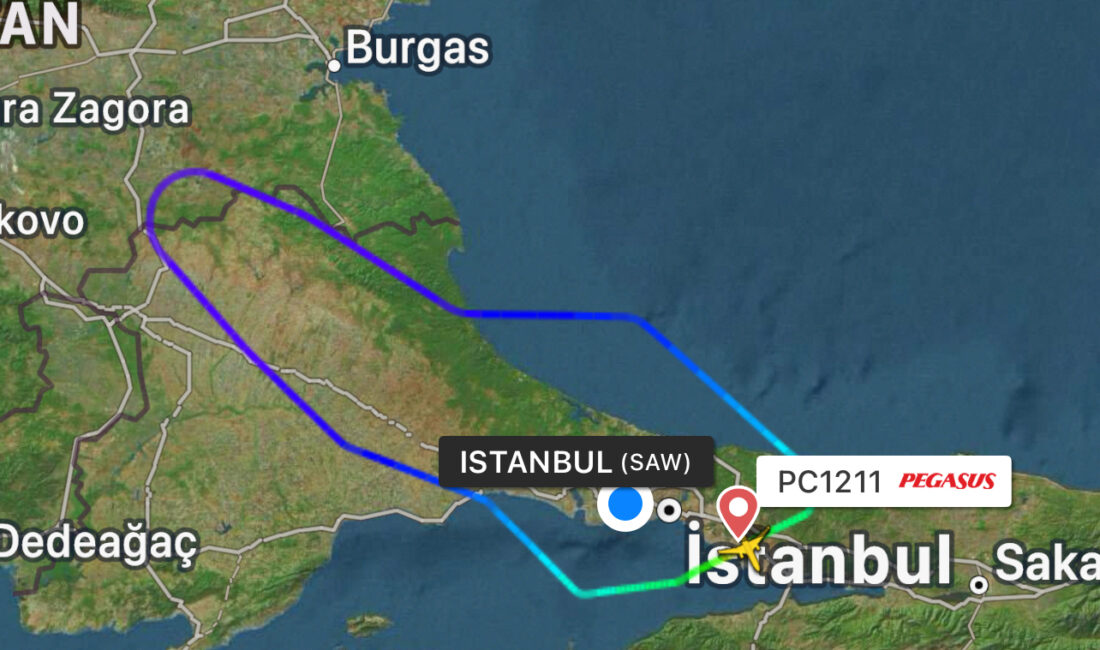 Pegasus uçağı geri döndü Pegasus uçağı arıza nedeniyle Bulgaristan üzerinden İstanbul’a geri döndü
