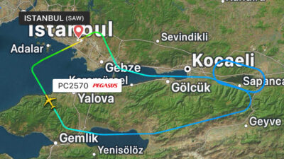 Pegasus uçağı arıza nedeniyle İstanbul’a geri döndü