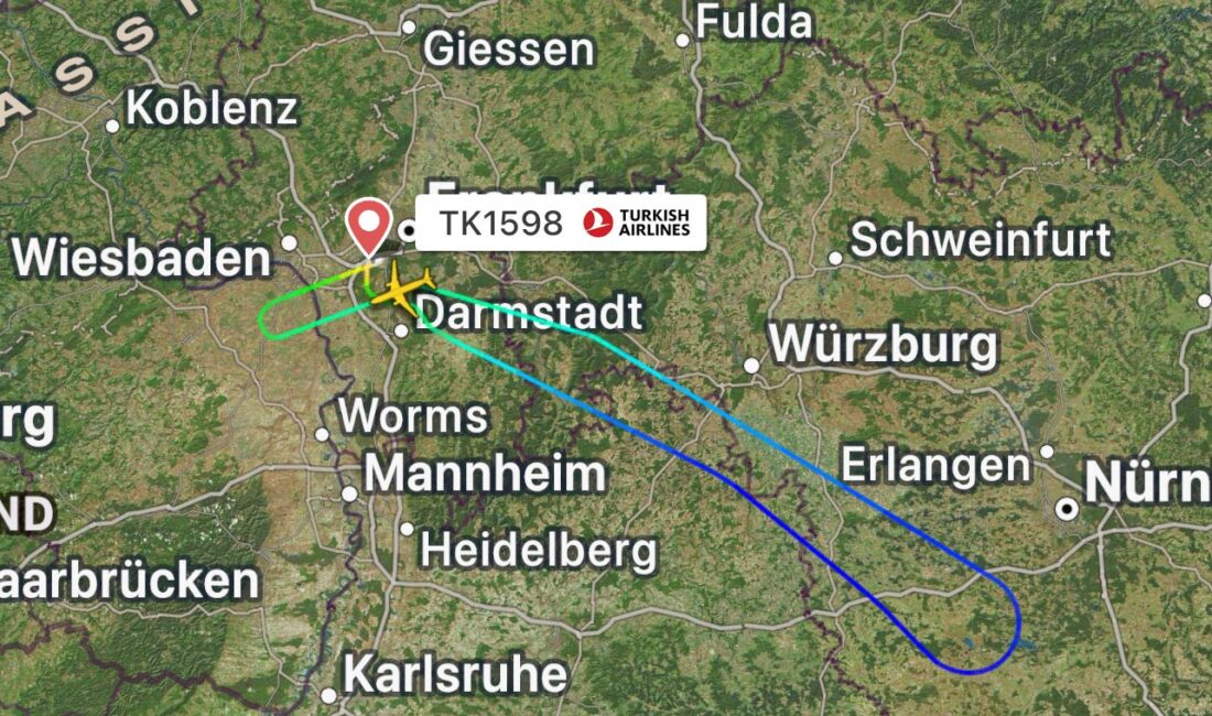 THY uçağı arıza nedeniyle geri döndü THY’nin bugün Frankfurt İstanbul uçuşunu yapan TK1598 sefer sayılı Airbus