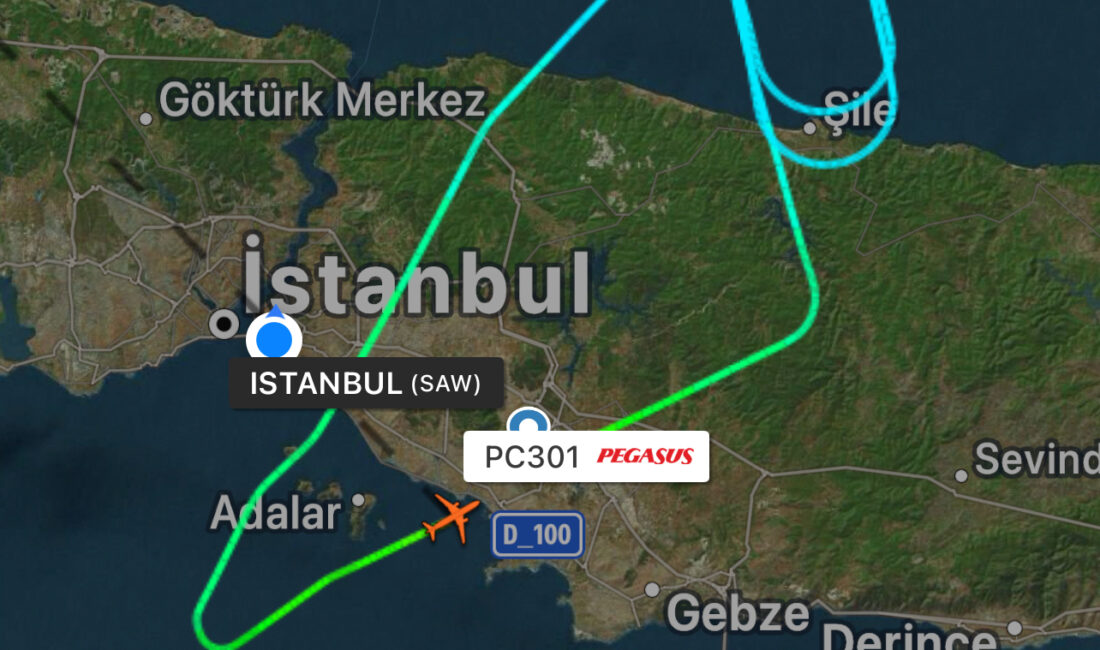 Pegasus uçağında arıza Pegasus uçağı teknik arıza nedeniyle geri döndü