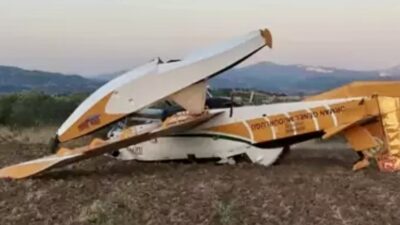 Denizli Buldan’daki orman yangınına müdahale eden Air Tractor AT-802 tipi
