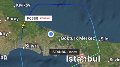 Pegasus’un bugün saat 10:13’te İstanbul Sabiha Gökçen Havalimanı’ndan Moskova’ya gitmek