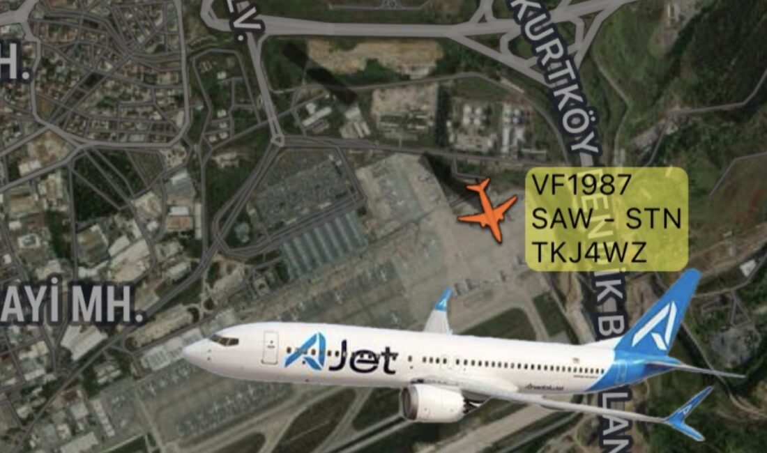 AJet’in bugün saat 08:45’te İstanbul Sabiha Gökçen Londra  uçuşunu