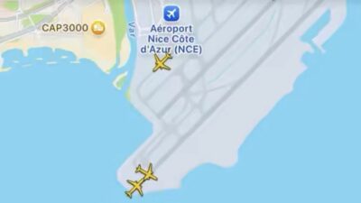Fransa'nın Nice Cote d'Azur Havalimanı'nda dün akşam facianın eşiğinden dönüldüğü