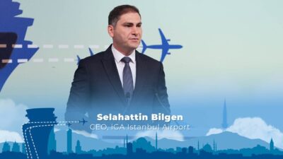 İstanbul Havalimanı işletmecisi İGA CEO’su Selahattin Bilgen, havalimanında gazetecilerle bir