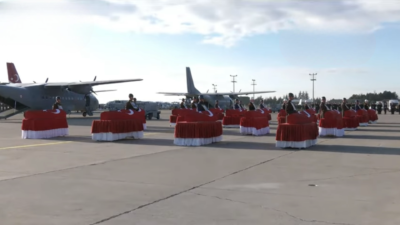 Gürcistan'da düşen C-130 tipi kargo uçağında şehit olan askerlerimiz için