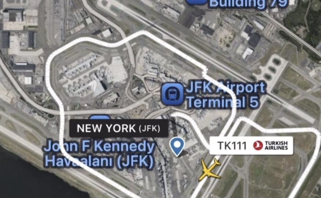 New York JFK Kule’den THY Kokpit Ekibine: Durun! Durun! İstanbul’dan New York JFK Havalimanı’na 30 Eylül 2025’te, gelen Türk