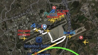 Sabiha Gökçen’de Kapalı Taksi Yolundan Çıkmaya Çalışıp Son Anda Duran