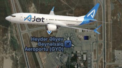 Ajet’in bugünkü VF180 sefer sayılı Bakü’den İstanbul Sabiha Gökçen’e gelecek