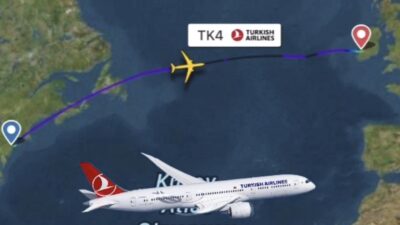 THY’nin New York-İstanbul Uçağı Hasta Yolcu Nedeniyle İrlanda’ya indi. O