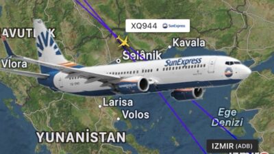 SunExpress’in Amsterdam’a giden uçağı arıza nedeniyle Kosova üzerinden 2 saat