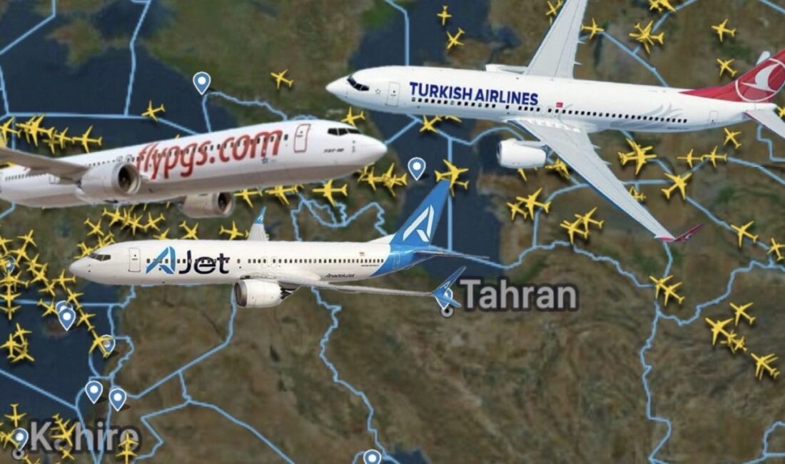 Orta Doğu’ya sefer iptalleri uzatıldı THY, AJet, Pegasus ve SunExpress tarafından İran, Irak, Suriye, Lübnan