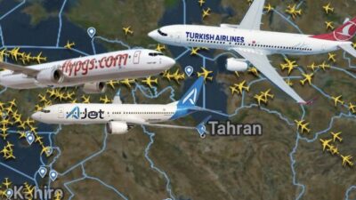 THY, AJet, Pegasus ve SunExpress tarafından İran, Irak, Suriye, Lübnan