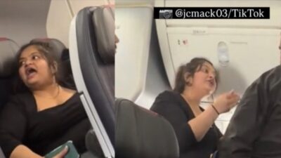 Uçakta Kulaklık Kullanmadan Yüksek Sesle Video İzleyen Yolcu Polis Eşliğinde