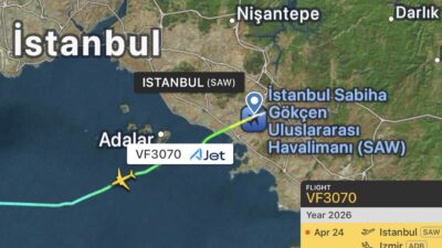 İstanbul Sabiha Gökçen Havalimanı’ndan bugün saat 15.00’te İzmir’e hareket etmesi