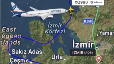 SunExpress’in Viyana’ya giden uçağı arıza nedeniyle Sakız Adası üzerinden İzmir’e