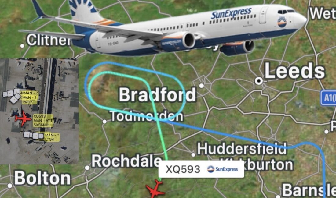 SunExpress’in Manchester Antalya uçağı rahatsızlanan bir yolcu nedeniyle acil durum