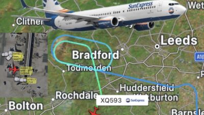 SunExpress’in Manchester Antalya uçağı rahatsızlanan bir yolcu nedeniyle acil durum