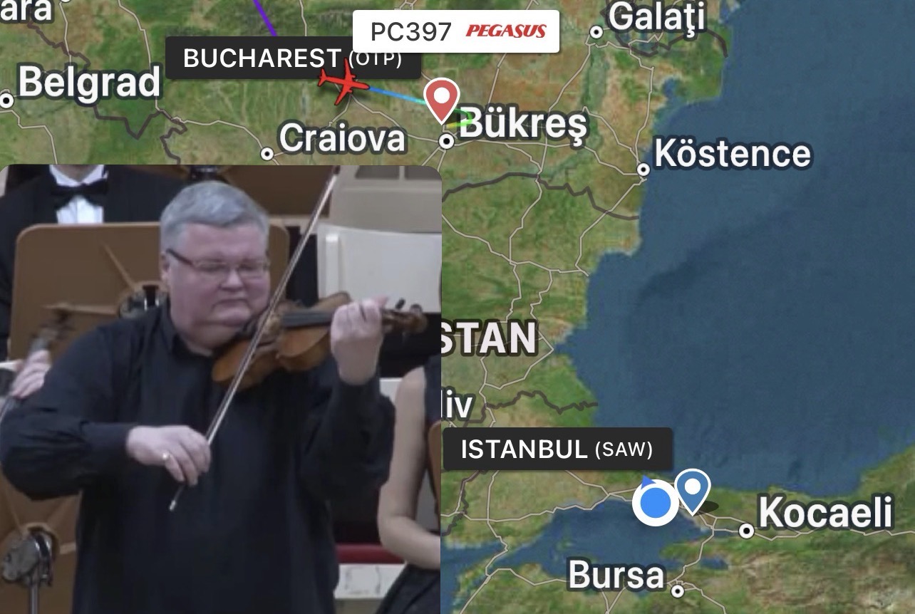 Bükreş’e Acil İniş Yapan Pegasus Uçağında Dünyaca Ünlü Rus Kemancı