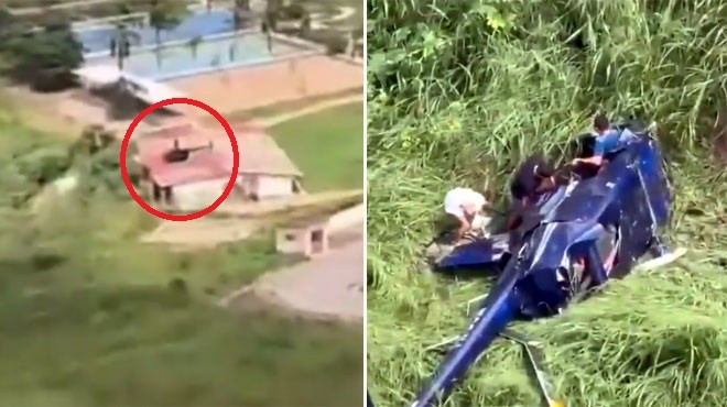Brezilya'da motor arızası nedeniyle düşen helikopterden biri çocuk 4 kişi