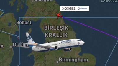 SunExpress’in Dalaman Edinburgh uçağı tıbbi acil durum deklare etti