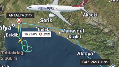 THY’nin Gaziapaşa İstanbul uçağı arıza nedeniyle Antalya Havalimanı’na indi
