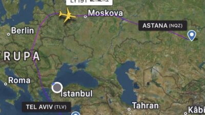 İsrail Cumhurbaşkanı’nın İçinde Olduğu Uçak Türk Hava Sahasını Kullanamayınca Astana’ya